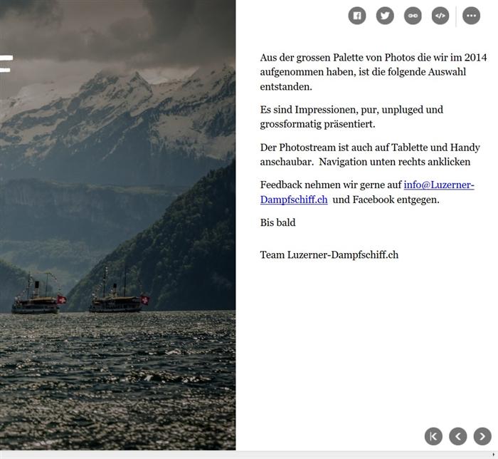 War das 2014 auf www.Luzerner-Dampfschiff.ch?