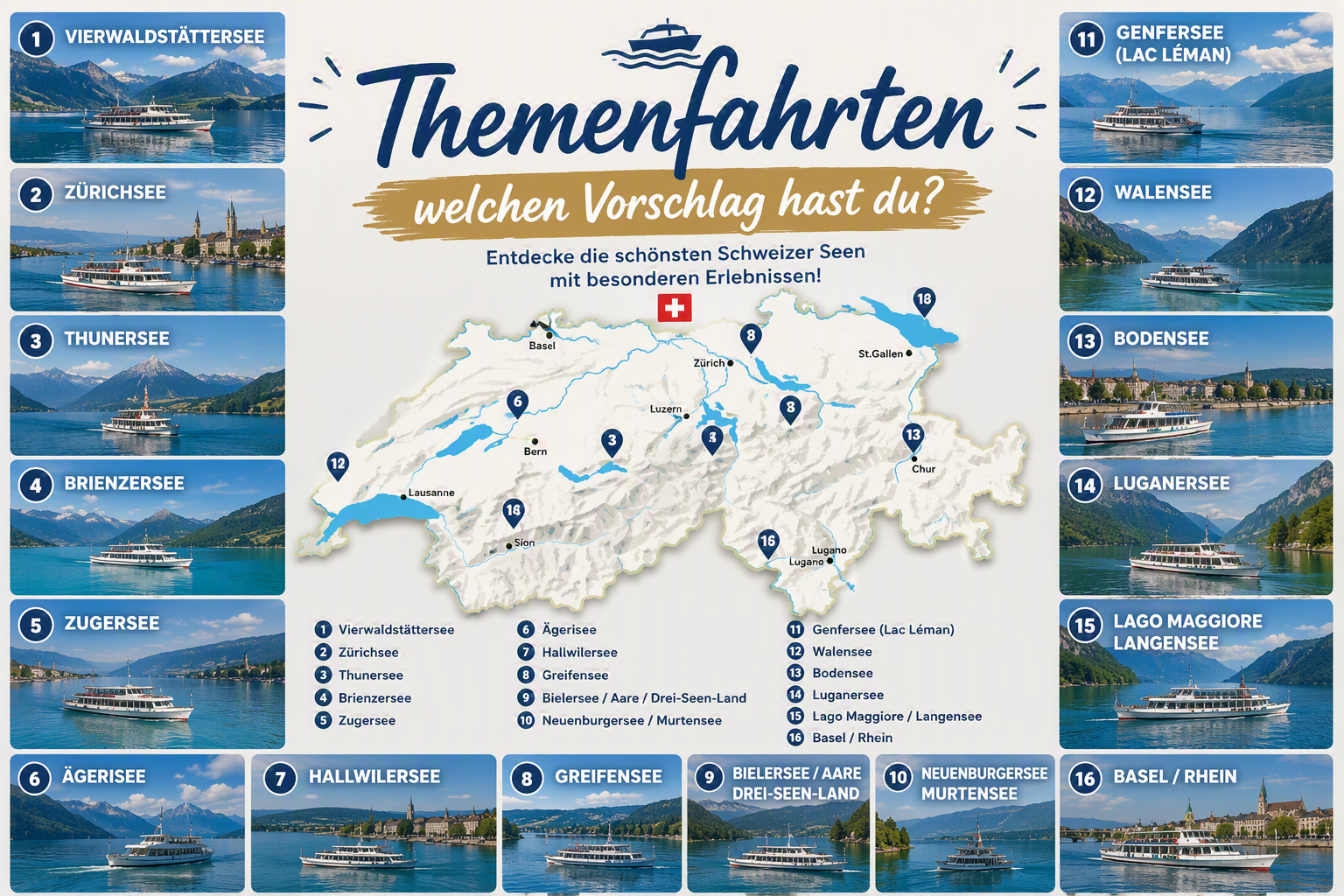 Spezial Fahrten auf Schweizer Seen